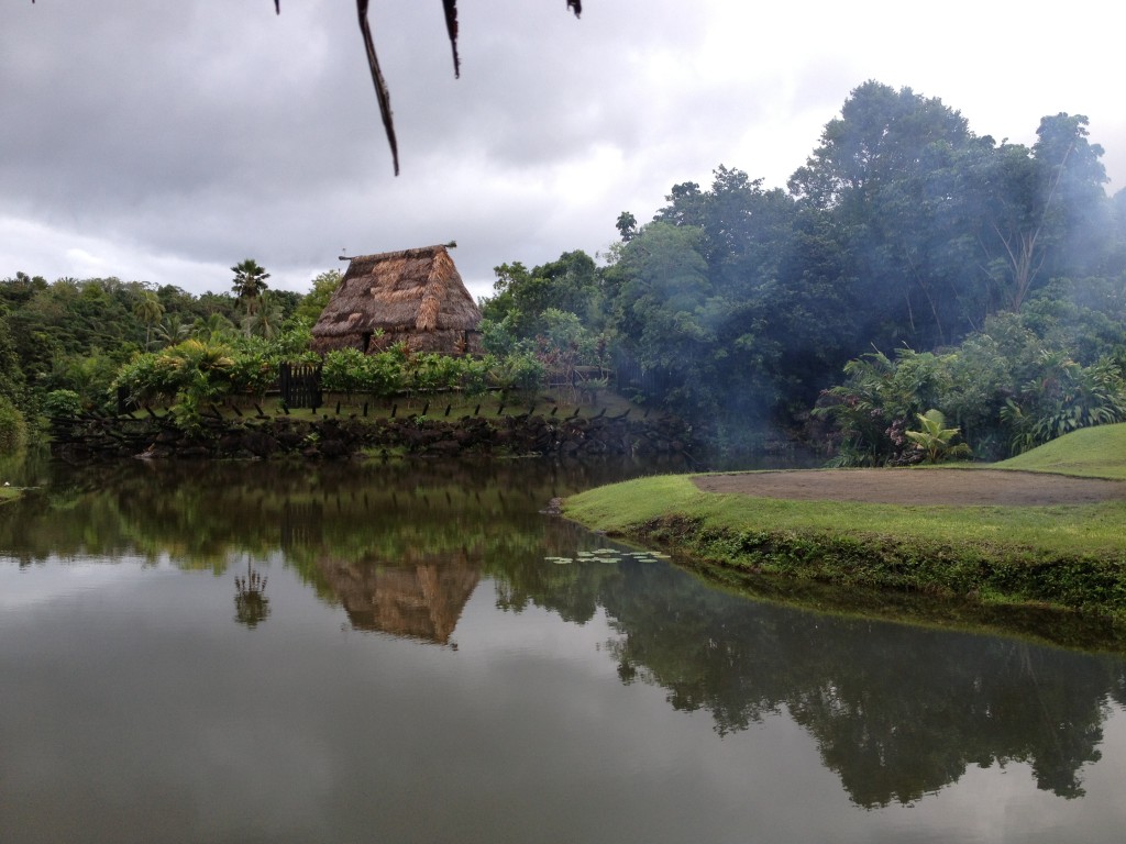 A recreated Fijian village