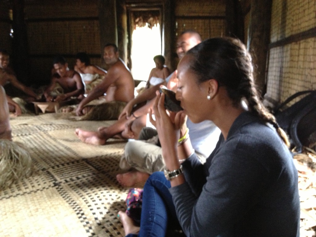 Taking part in the Kava ceremony